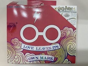 Harry Potter Women's Crew Socks 4-10 Valentine's Love Gift Box 3pk Pink